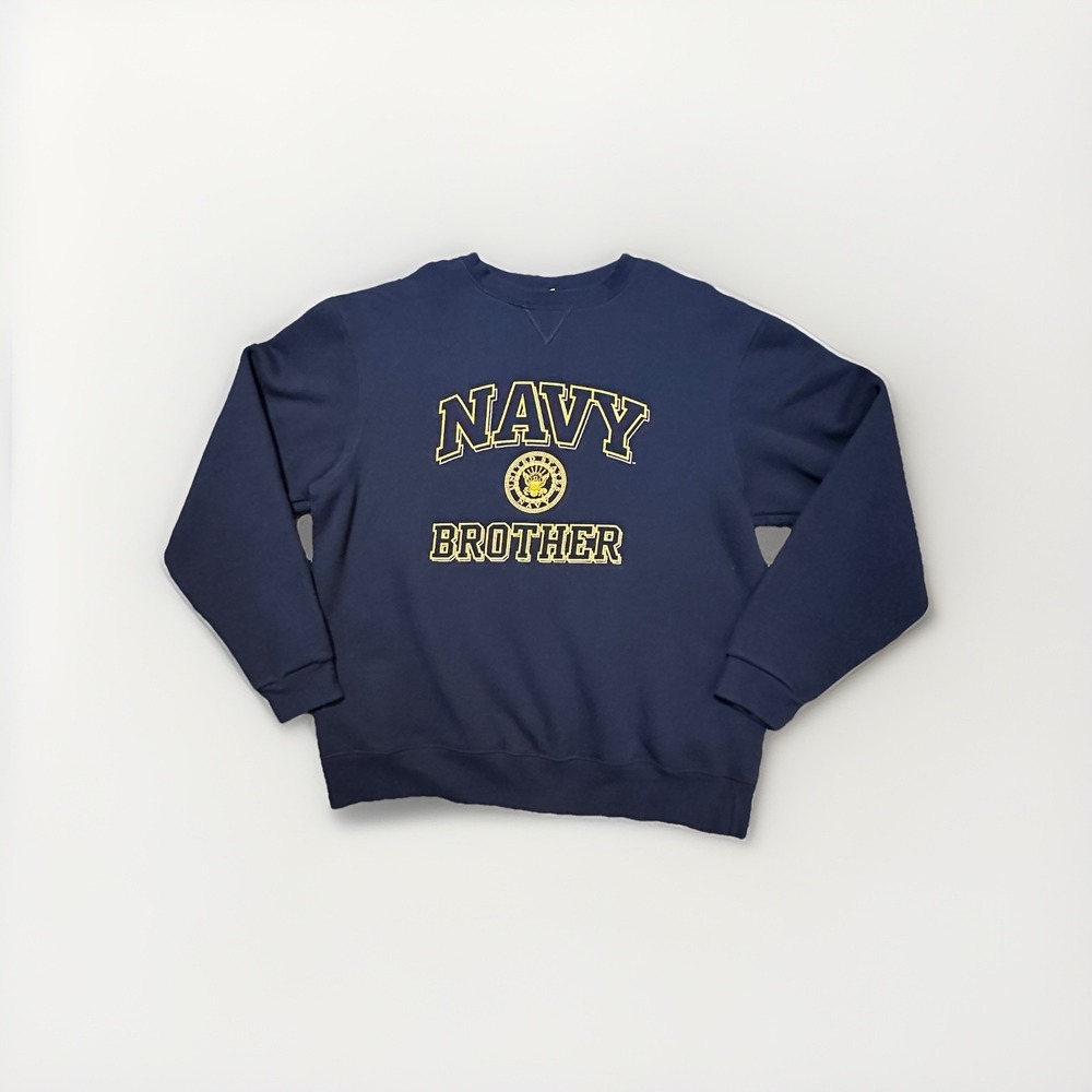 Soffe Navy Brother US Navy Sweatshirt Adult‎ Large Blue Military